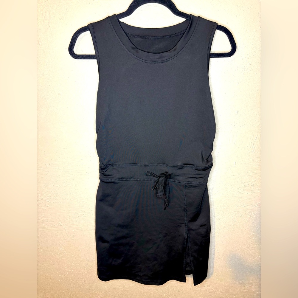 Black Athletic Dress with Open Back